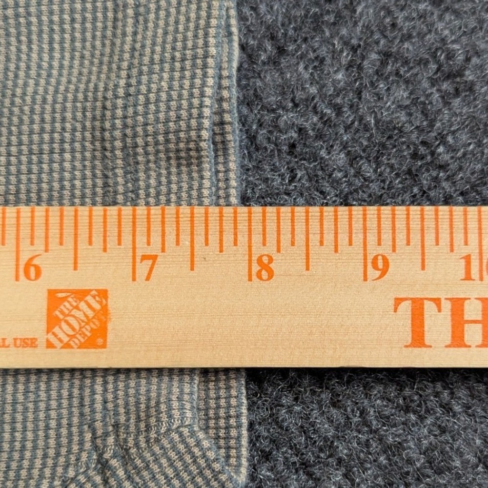 Vintage Levis Authentic Jeanswear Thermal Shirt Mens Large Grey Stripe USA Made - Picture 8 of 12